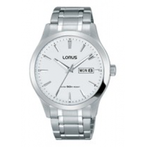 Lorus staal bracelet wit 50m wr - 3222675