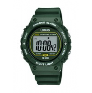 Lorus heren digitaal siliconenband groen 100m wr - 3222683