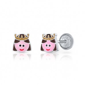 Lapetra oorknop email prinses - 3222753