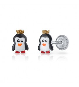 Lapetra oorknop email Pinguin - 3222759