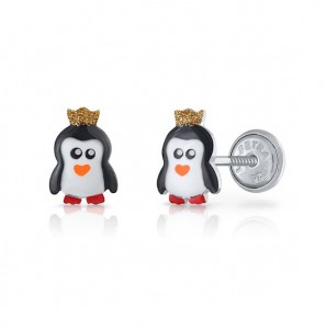 Lapetra oorknop email Pinguin - 3222759