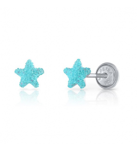 Lapetra oorknop email ster l.blauw - 3222778