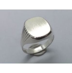 Zilver herenring ovaal 14x12 mm mt. 20 - 3222851
