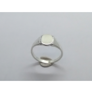 Zilver Graveerring 8x8 mm mt. 18½ - 3222855