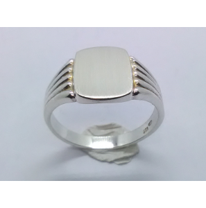 Zilver herenring stomphoek 10x13 mm mt. 19¼ - 3222856
