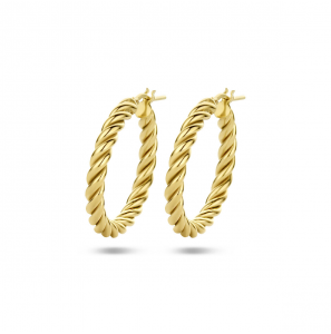 Zilver GP oorrtingen gedraaid 28x3.5 mm - 3223677