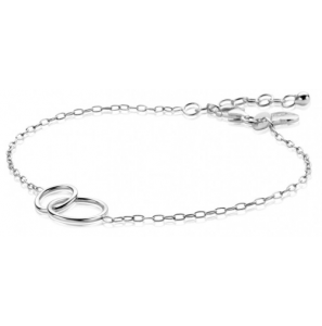 ZINZI zlv. armb. paperclip 2 ronde schakels in elkaar 17-19¢ cm - 3223047