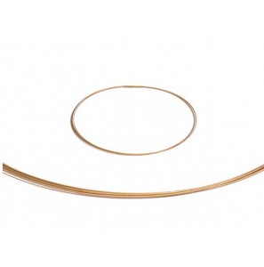 Edelstaal spang collier 5-rij geel verguld 45 cm - 3223063