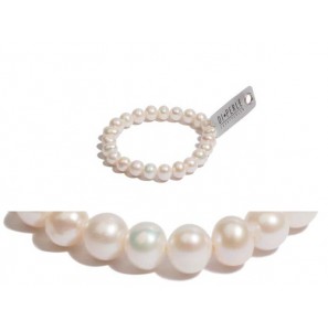 Di-Perle armband zoetwater 9-10 mm op elastiek 19 cm - 3223072