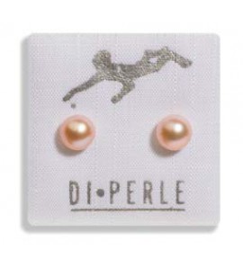 Di Perle oorknop met zoetwater parel oud roze 5-6 mm - 3223078