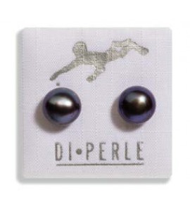Di-Perle oorknop met zoetwater parel grijs 8-9 mm - 3223080