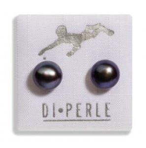 Di-Perle oorknop met zoetwater parel grijs 8-9 mm - 3223080