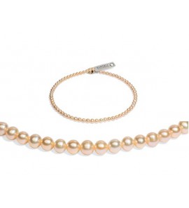 Di-Perle zoetwaterparel rosé 7-7.5 mm 45 cm - 3223084