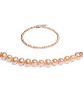Di-Perle zoetwaterparel rosé 7.5-8 mm 45 cm - 3223085