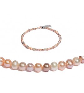 Di-Perle collier zoetwater multi kleur 8-9 mm 45 cm - 3223086