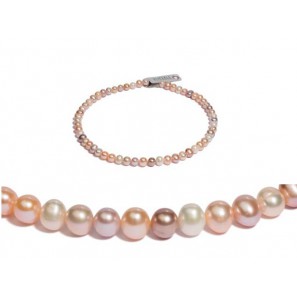 Di-Perle collier zoetwater multi kleur 8-9 mm 45 cm - 3223086