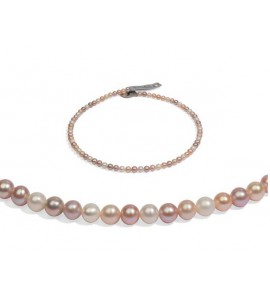 Di-Perle collier zoetwater multi kleur 6-7 mm 45 cm - 3223087