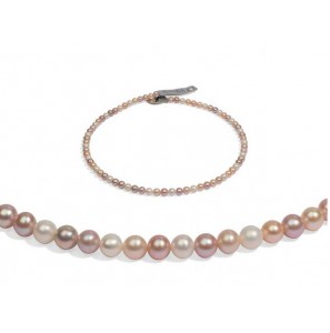 Di-Perle collier zoetwater multi kleur 6-7 mm 45 cm - 3223087