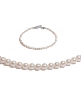 Di-Perle collier zoetwaterparel rond wit 7-7.5 mm 45 cm - 3223089