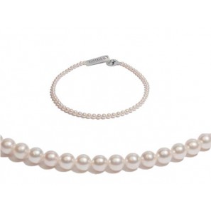 Di-Perle collier zoetwaterparel rond wit 7-7.5 mm 45 cm - 3223089