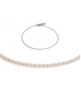 Di-Perle collier zoetwaterparel rond wit 5-5.5 mm 45 cm - 3223091