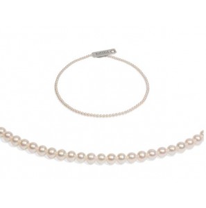 Di-Perle collier zoetwaterparel rond wit 5-5.5 mm 45 cm - 3223091