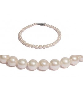Di-Perle collier zoetwaterparel rond wit 8-8.5 mm 45 cm - 3223092