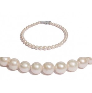 Di-Perle collier zoetwaterparel rond wit 8-8.5 mm 45 cm - 3223092