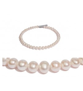 Di-Perle collier zoetwaterparel wit 10-12 mm 45 cm - 3223093