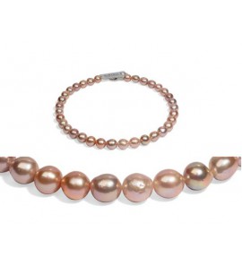 Di-Perle collier zoetwaterparel roze 11-13 mm 45 cm - 3223094