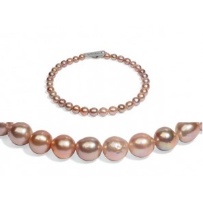 Di-Perle collier zoetwaterparel roze 11-13 mm 45 cm - 3223094