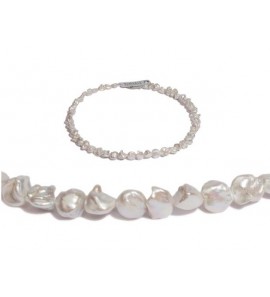 Di-Perle collier zoetwaterparel multi kleur Keshi 45 cm - 3223098