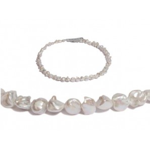 Di-Perle collier zoetwaterparel multi kleur Keshi 45 cm - 3223098