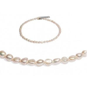 Di-Perle collier zoetwaterparel wit 8-9 mm 45 cm - 3223099