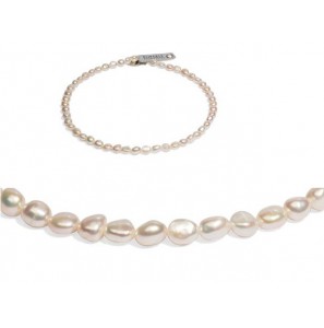 Di-Perle collier zoetwaterparel wit 8-9 mm 45 cm - 3223100