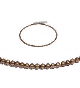 Di-Perle collier zoetwater olijf groen 4-5 mm 45 cm - 3223104