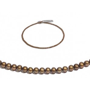 Di-Perle collier zoetwater olijf groen 4-5 mm 45 cm - 3223104