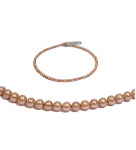Di-Perle collier zoetwater beige 6-6.5 mm 45 cm - 3223106