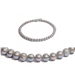 Di-Perle collier grijs 10-11 mm 45 cm - 3223110