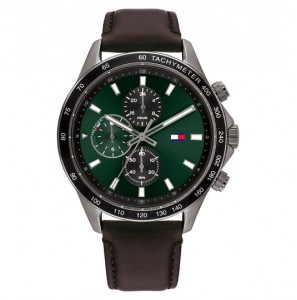 Tommy Hilfiger heren Miles lr bruin stl zw 44 mm - 3223146