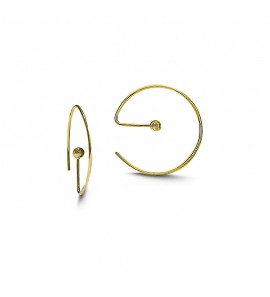 MY iMenso Gold Creoli earring "Fillo Cerchio" 14k 20 mm - 3223179