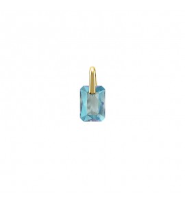 MY iMenso Gold Rettangolo Pendant 14K "Brillante crystal" "Aqua" 11 mm - 3223189