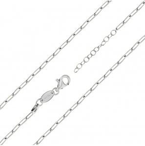 MY iMenso necklace "paperclip 2mm" (925/rhod-plated) 42+5cm - 3223235