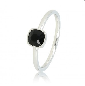 My Bendel Picolo ring met zwarte kristal mt. 17 - 3223454