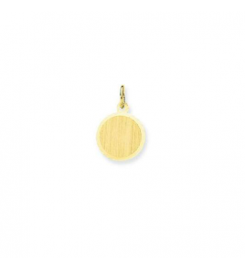 Goud graveerplaat rond 12 mm - 3223344