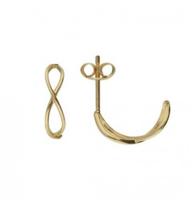 Goud oorsteker "Wave" - 3223355