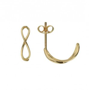 Goud oorsteker "Wave" - 3223355
