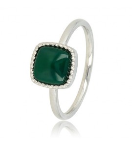 My Bendel Vita ring met groene agaat mt. 17 - 3223468