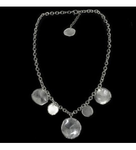 Sanjoya Moskou collier met enkele kleine(15mm)en grotere hangers(25mm) 42-45 cm - 3223366