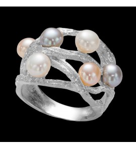 Sanjoya München ring met zoetwater parels mt. 56 - 3223368